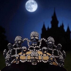 SKULL RHINESTONE TIARA